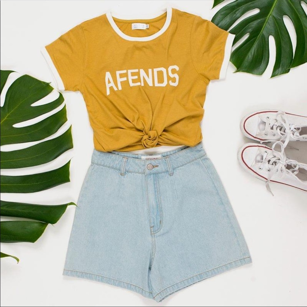 Afends Byron Bay Track Mustard T-Shirt